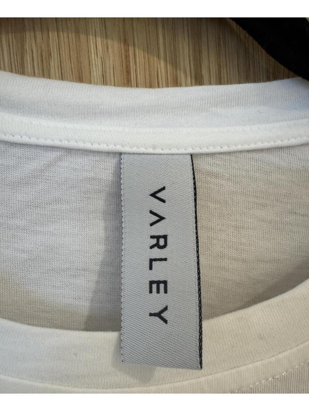 NWOT Varley Ruth Crop Top White Short Sleeve Tee XS - Picture 7 of 8
